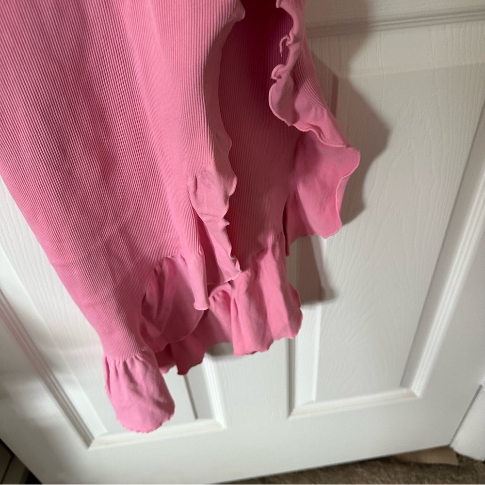 Pink Ribbed Dress - Picture 3 of 5